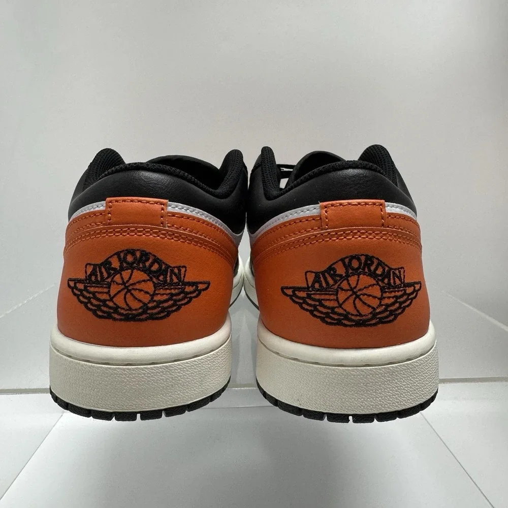 NEW Air Jordan 1 Low Shattered Backboard Black Orange 553558-081 Men's Size 10
